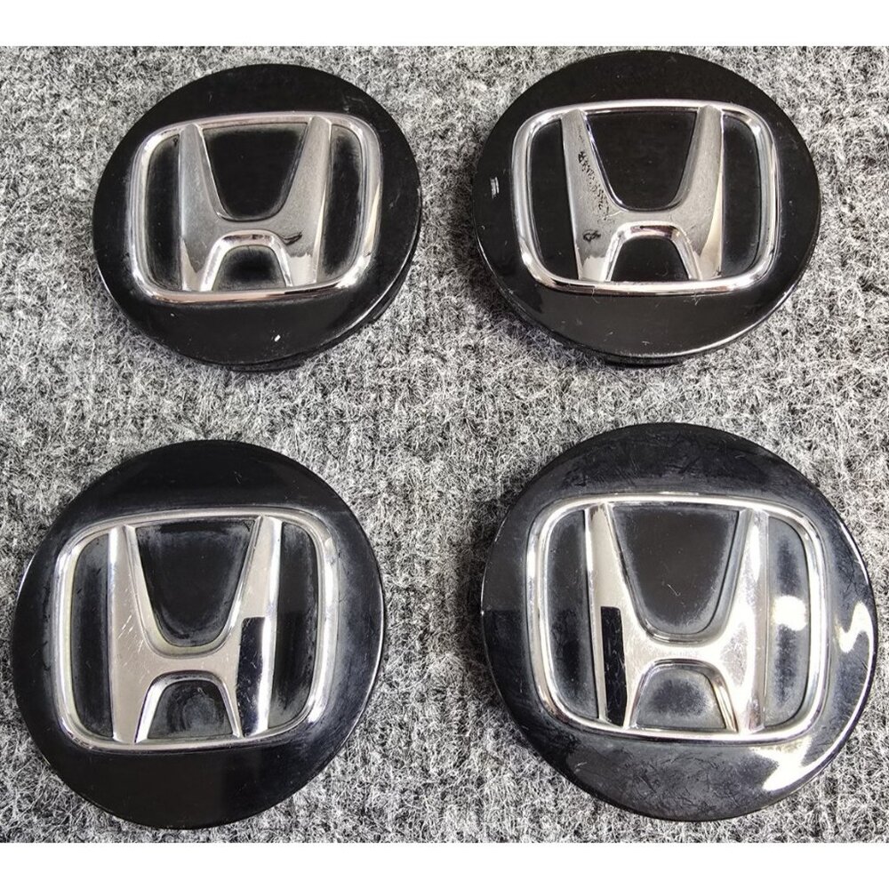 Center Caps Lot of 4 Honda OEM Black 275in PS PPE Hub Dust Wheel Covers #81